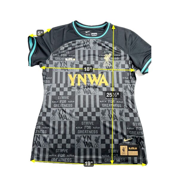 Nike LeBron x Liverpool FC Stadium women's Soccer Jersey Tee FZ3200 011 Medium - Picture 2 of 7